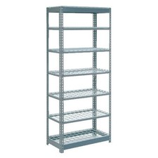 Boltless Heavy Duty Shelving 36"W x 24"D x 96"H 7 Shelves Wire Deck
