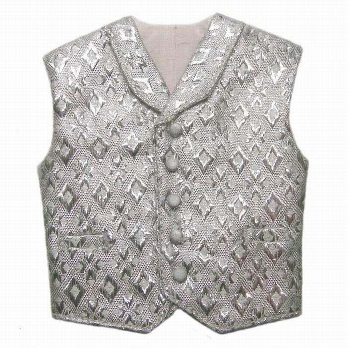 Vêtement figurine 1/6 gilet de cowboy argenté Battle Gear Toys 508 01