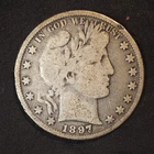 1897 **P** BARBER SILVER HALF DOLLAR ***NICE COIN!***  FREE SHIPPING! C1888