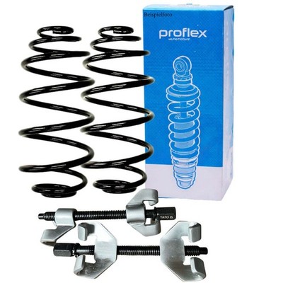 2x PROFLEX AUTOMOTIVE Fahrwerksfeder Vorne + Federspanner für OPEL VECTRA C GTS