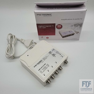 Metronic 414114 TV-Verstärker VHF/Uhf für Digital Terrestrisch mit LTE-Filter, V