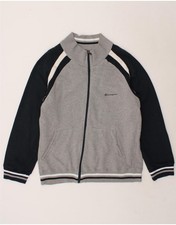 CHAMPION Mens Tracksuit Top Jacket Large Grey Colourblock BX28