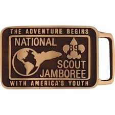 New Max Silber Boy Scout 89 12th National Jamboree BSA NOS Vintage Belt Buckle