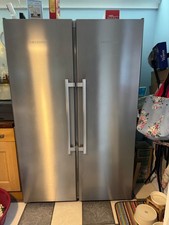 LIEBHERR Stainless Freestanding Fridge Freezer. American fridge freezer