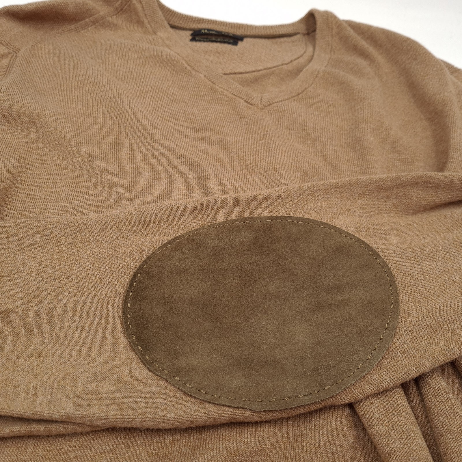 Massimo Dutti Vintage Sweater Brown Classic Knit Se7 Size M thumbnail 7