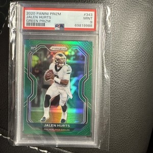 2020 Panini Prizm - Rookie Jalen Hurts #343 Green Prizm (RC)