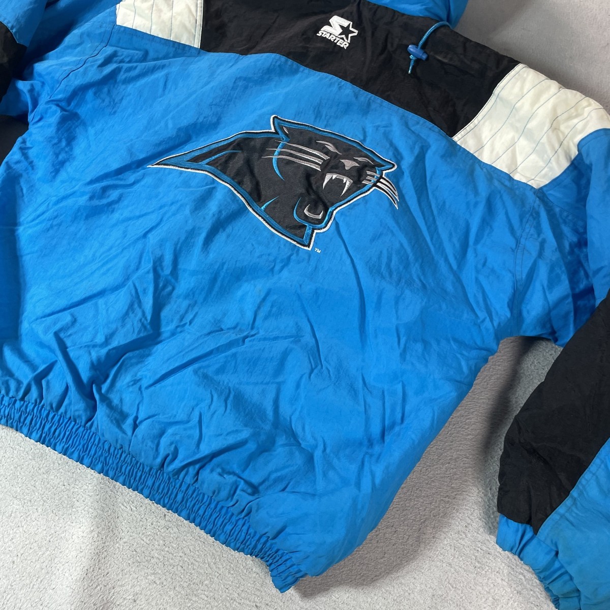 Vintage Carolina Panthers Jacket Mens L Blue Pro Line Starter
