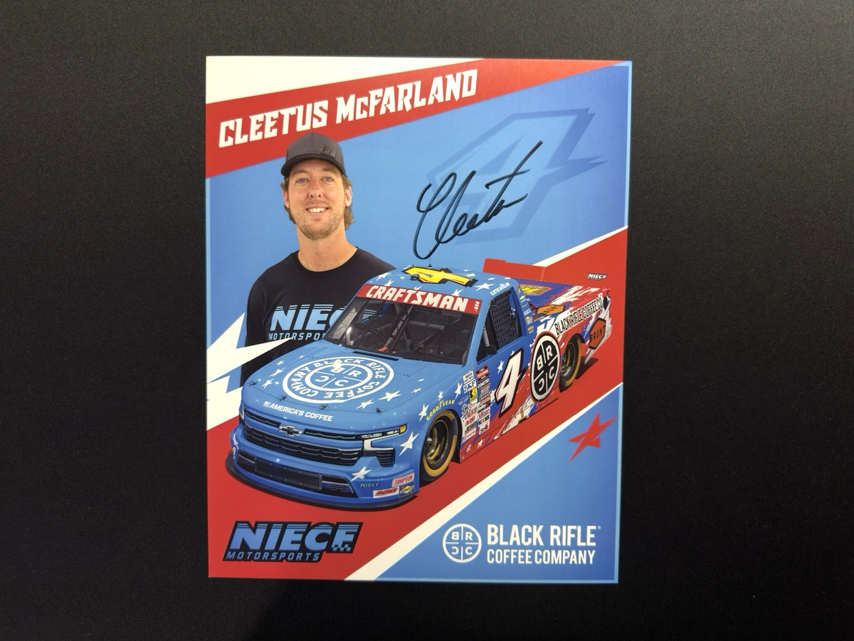 Cleetus Mcfarland NASCAR 2026 Daytona Signed 8x10 Hero Card Truck