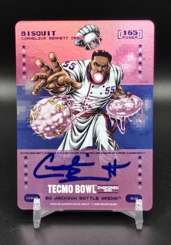 Bo Jackson Battle Arena Tecmo Bowl GUM BISCUIT COBA2 Cornelius Bennett Auto SSP