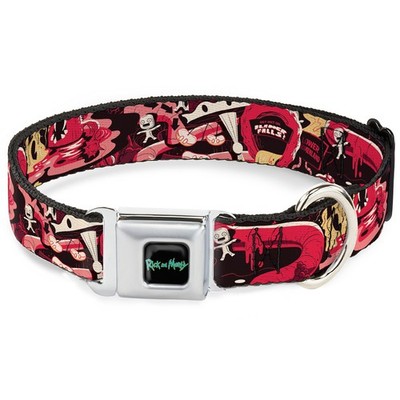 Dog Collar RMYA-RICK AND MORTY Text Logo Full Color Black/Blue Rick and Morty An