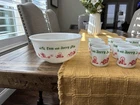 Vintage Tom and Jerry Christmas Glass 13 Piece Punch Eggnog Bowl Set Hazel Atlas
