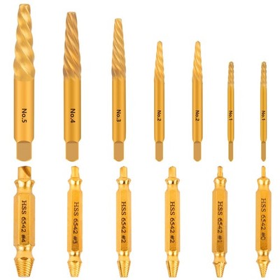 CLEVEROOL Damaged Screw Extractor Set, 13Pcs Easy Out Bolt 13 Pieces 