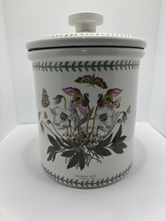 Vintage Massive Portmeirion Botanic Garden Bread Crock Christmas Rose .Rare