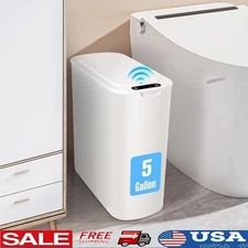 Touchless Motion Sensor Trash Can Odor Seal Compact Indoor Rectangular 5Gal New