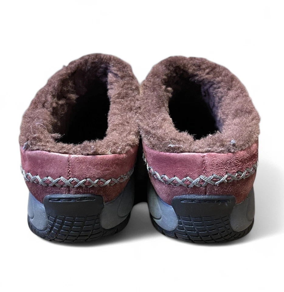 Zuecos forrados de piel de hielo Merrell Encore para mujer 7,5 rojo gamuza zapatos sin cordones Foto 4 de 4