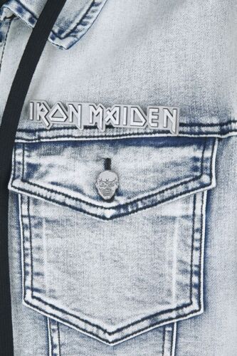 Iron Maiden The Number of the Beast Jacket Heavy Metal Band Denim Blue Jacket - Picture 3 of 8