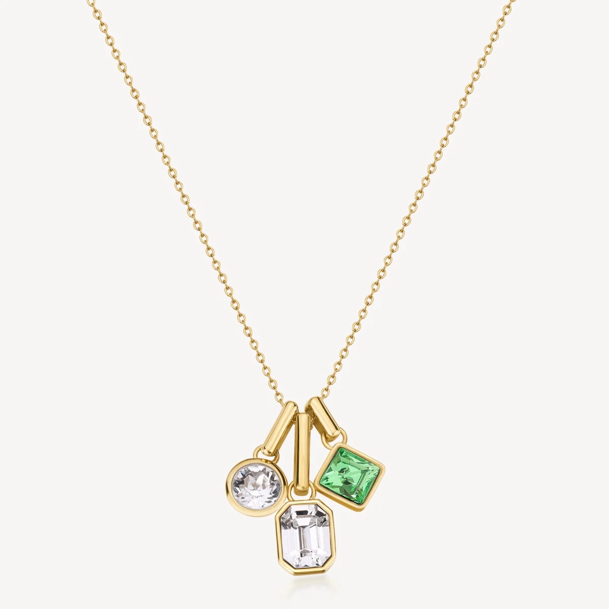 Brosway Collana Acciaio Dorato Cristalli Multi Symphonia