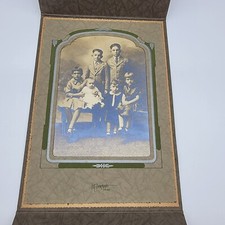 Victorian Antique Cabinet Card Photo of Children Big Family Siblings