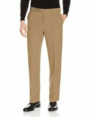 Palm Beach Men's Preston Pleated Dress Pants Trousers Tan 32W Regular | eBay