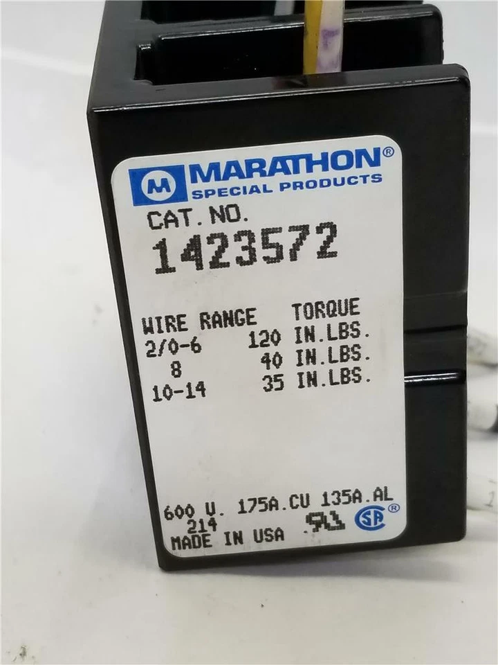 Marathon 1423572 Distribution Terminal Block 600v - Image 4 of 4