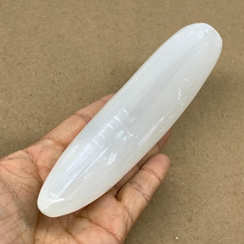 0.69 lbs, 7"x1.4", Natural Solid Selenite Crystal Wand Polished, B36500 - Picture 2 of 12