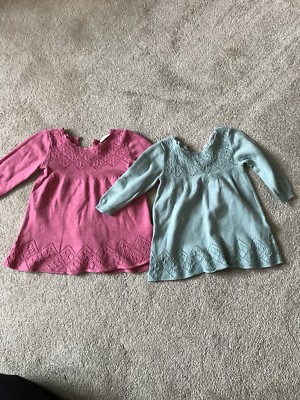 Next Strickkleiderpaket 6-9 türkis und rosa 