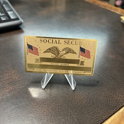 Vintage Brass / Metal Social Security Card eBay