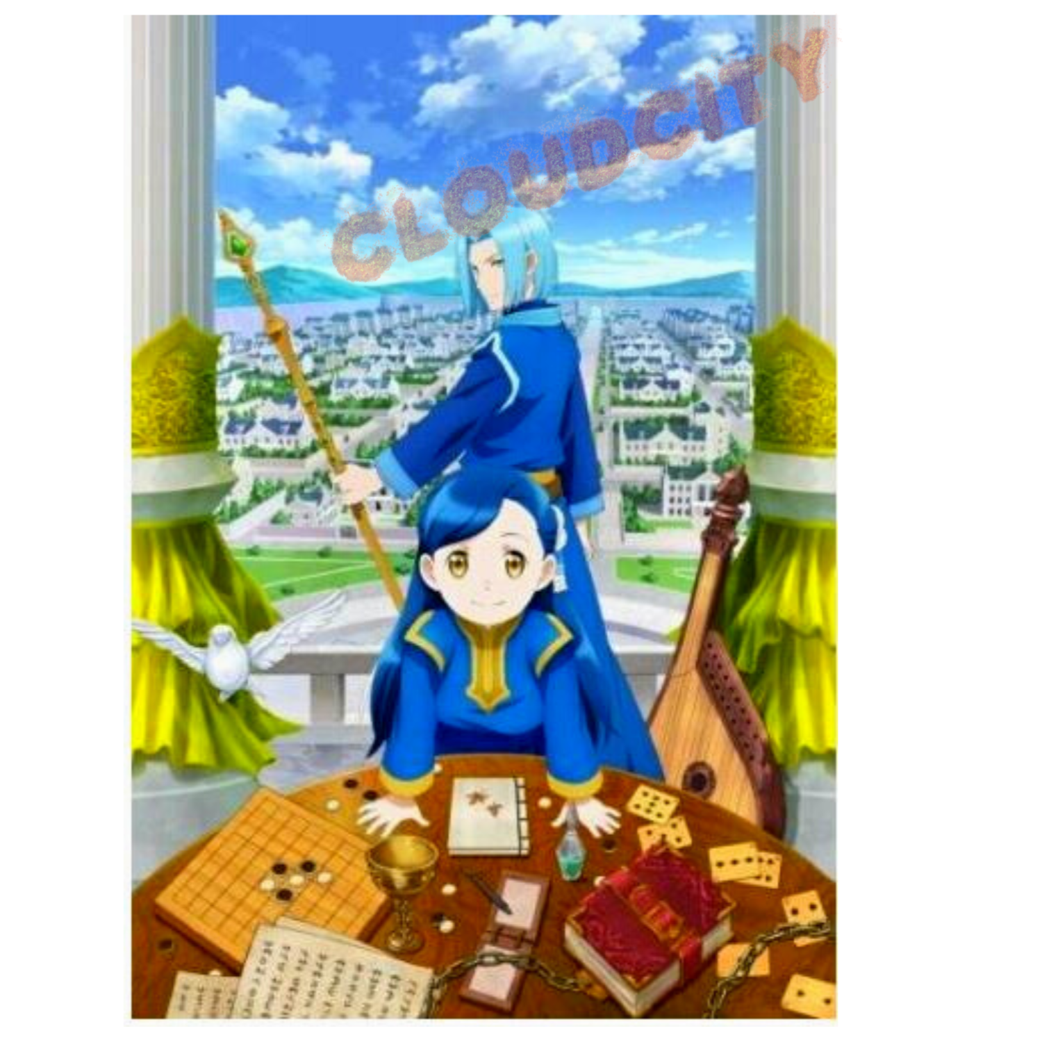 ROUNDMEUP Ascendance of A Bookworm (Honzuki no Gekokujou) Anime Fabric Wall  Scroll Poster (32x46) Inches [A] Ascendance Book-3(L)