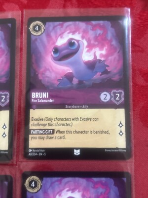 4x Lorcana Shimmering Skies - Bruni - Fire Salamander #40/204 NM