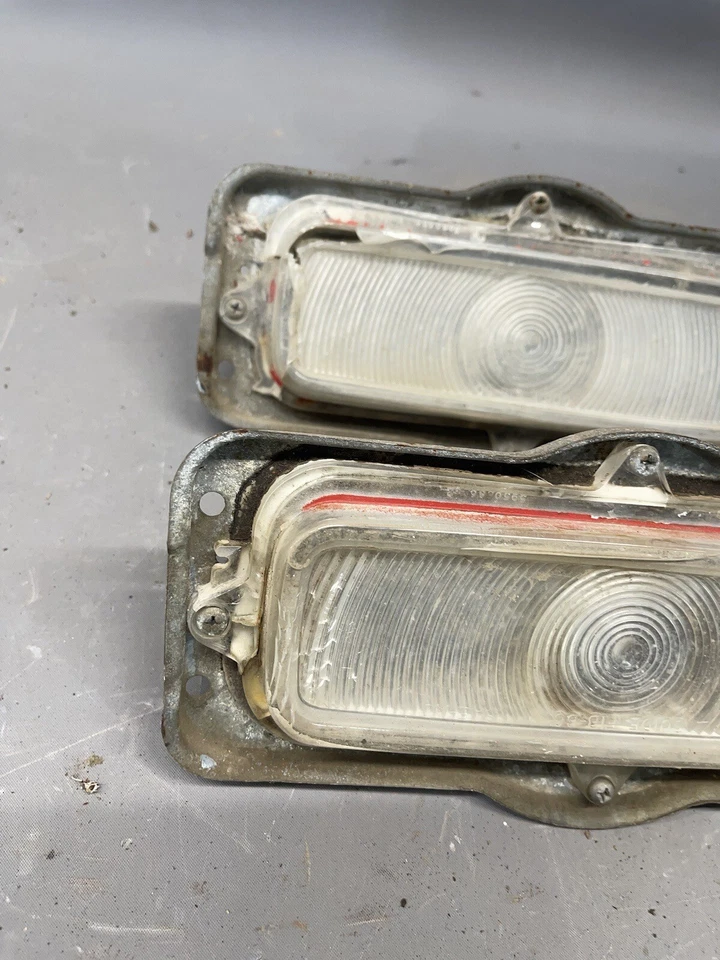 1962-1966 Chevy capô de caminhão estacionamento luz de seta lente carcaça parque C10 C20 - Imagem 2 de 4