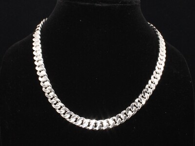 Kubanische Gliederkette 10 mm Silber 925 107 Gramm Silber 925, 20 cm