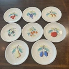 VTG MCM Plates Westmoreland Milk Glass Hobnail Beaded Fruit Dessert