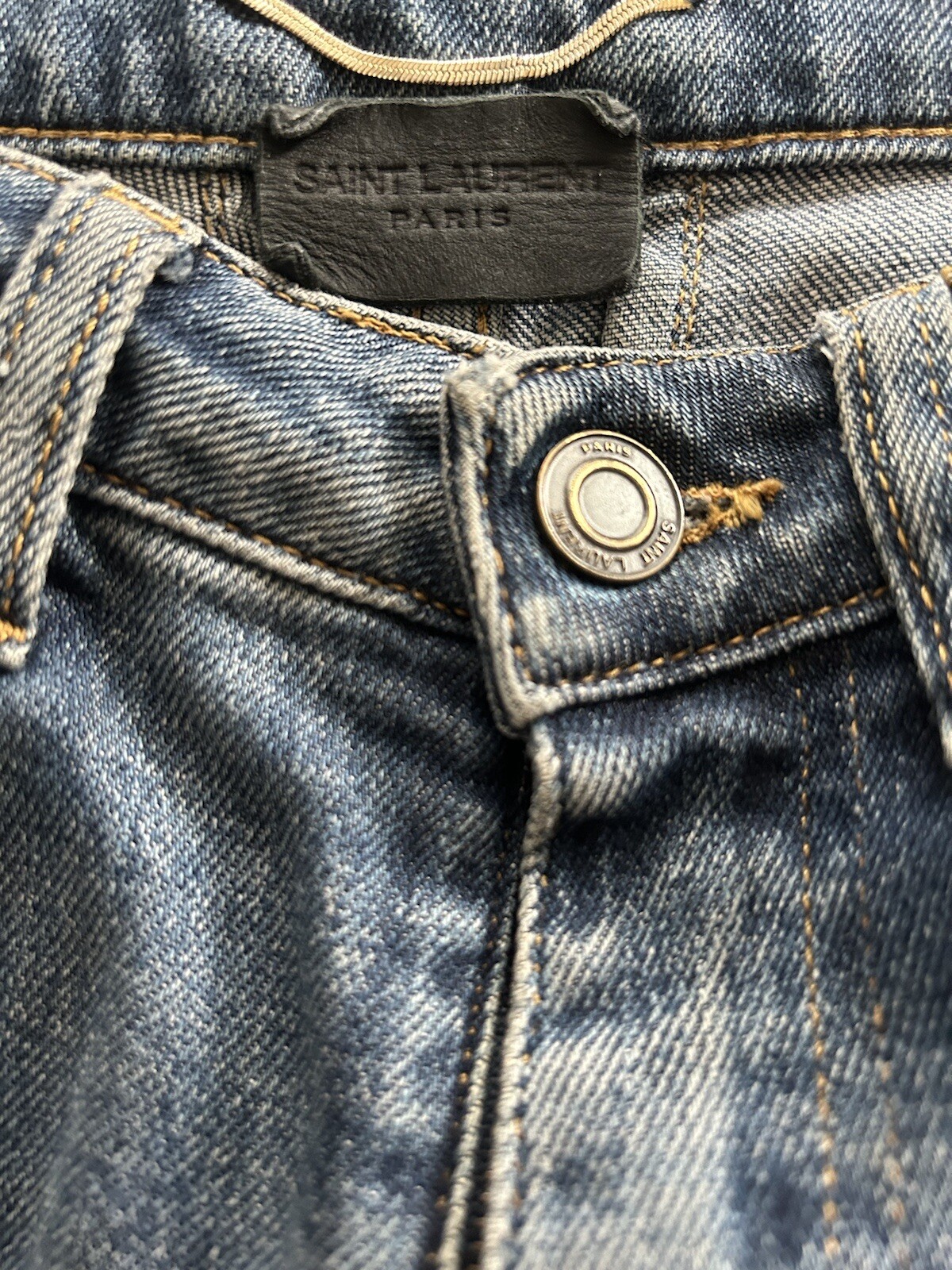 SAINT LAURENT Jeans skinny blu alti