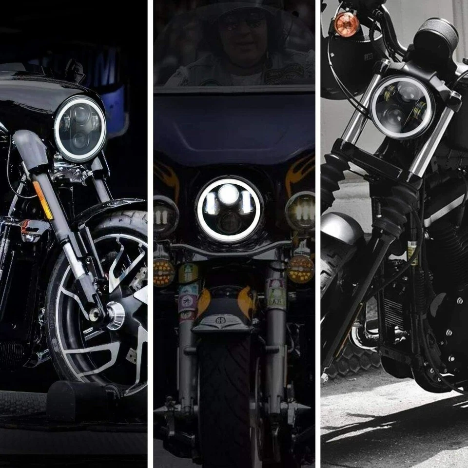 Faro LED redondo DOT 5.75 5-3/4 para Honda VTX 1300 1800 C R RETRO VTX Foto 4 de 4