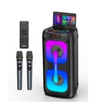 Karaoke Machine for Adults with Disc Lights and Bluetooth Black