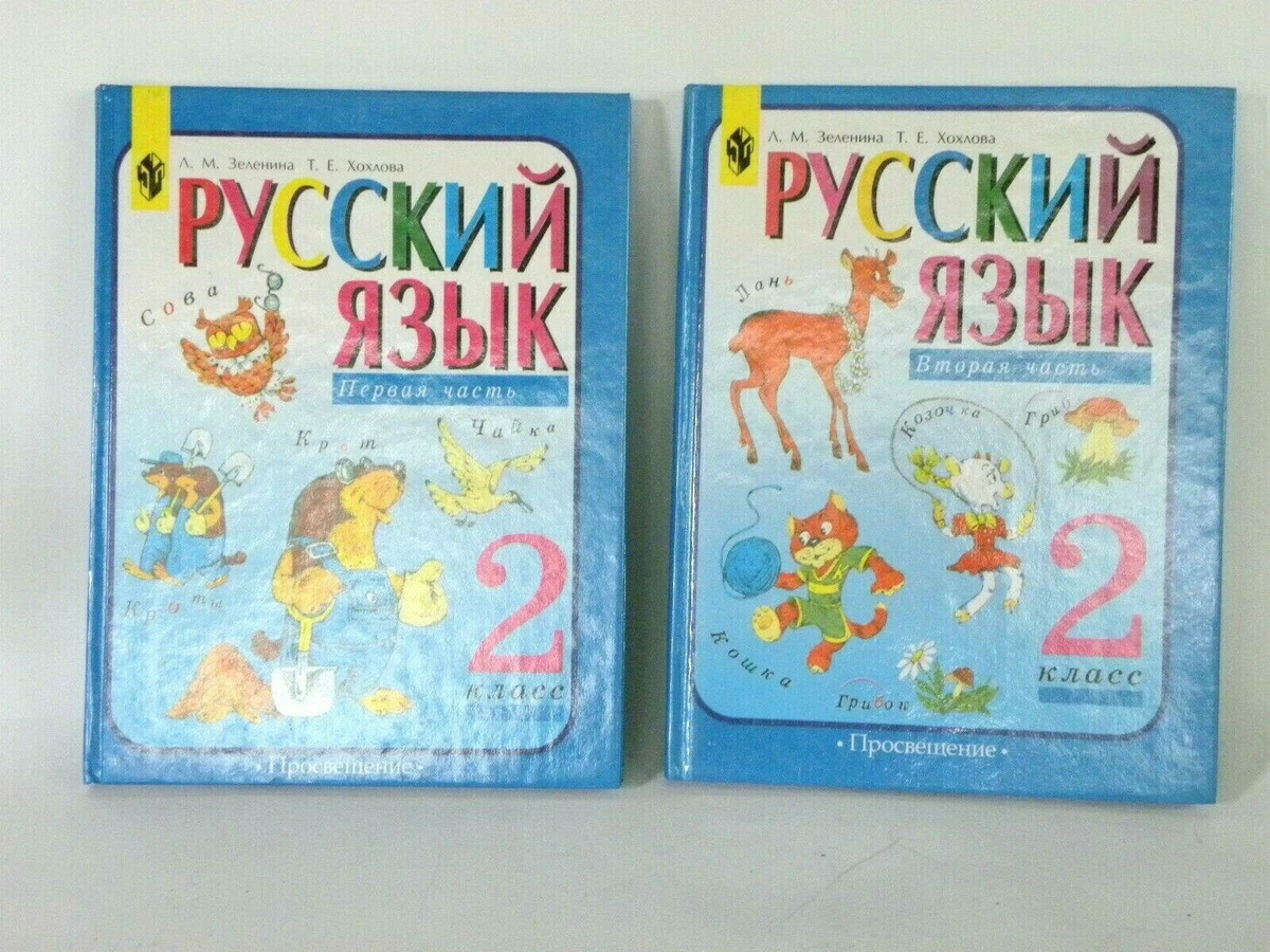 RUSSIAN BOOK РУССКИЙ ЯЗЫК ДЛЯ ВТОРОГО КЛАССА ДВЕ КНИГИ ЗЕЛЕНИНА.