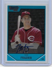 2007 BOWMAN CHROME DRAFT PICKS TODD FRAZIER ROOKIE AUTO ON CARD CLEAN WHITE SOX