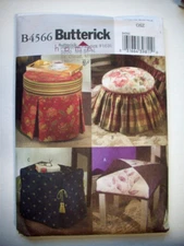 Footstool ottoman slipcovers pattern 4566 uncut