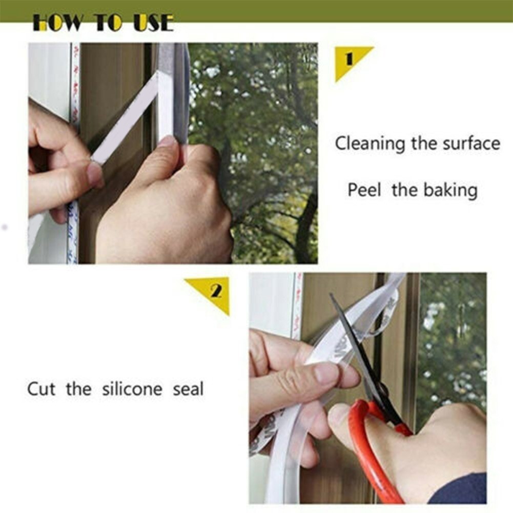 Easy to Install Silicone Door Tape Eliminate Drafts and Bugs in Your