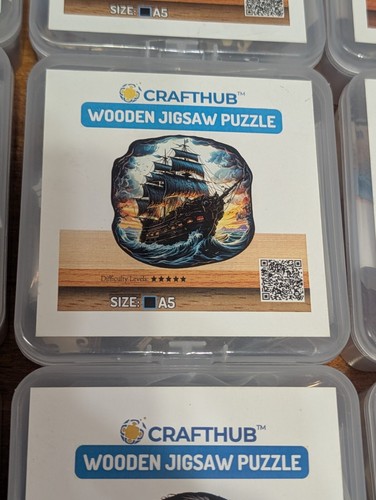 16 lot Crafthub Wooden Jigsaw Puzzle Size A5 New box2 - Picture 12 of 17