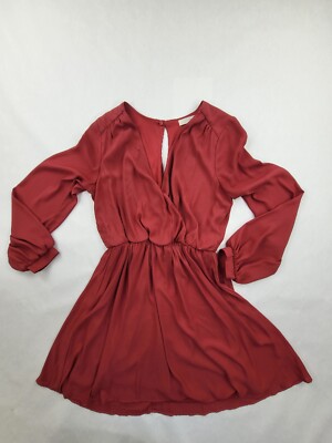 New York & Company Womens Med Red Dress 3/4 Sleeve | eBay
