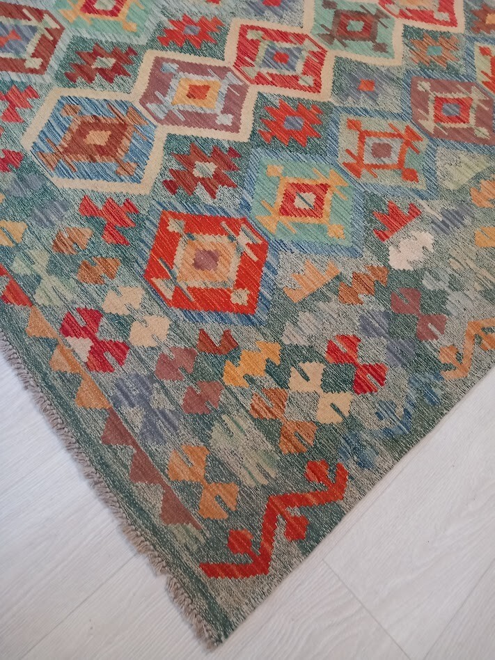 Rug 247x185cm LUXURY Afghan Kilim Tribal JOHN LEWIS HANDMADE Wool 8 x 6ft eBay