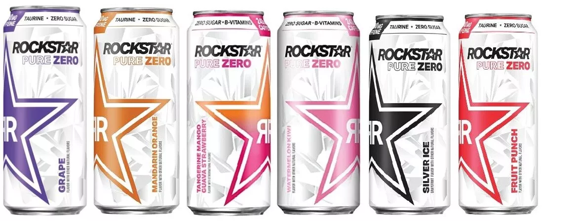 Rockstar Pure Zero Sugar Silver Ice Energy Drink, 16 oz Can