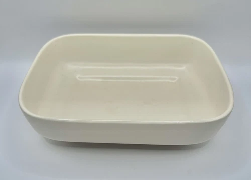 Vtg Hull USA F41 Cream Colored Rectangular  Dish - Casserole - Planter