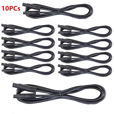 10 Pack 58in Extension Wire Cable Connector For 8 Pods RGB LED Rock Lights Music