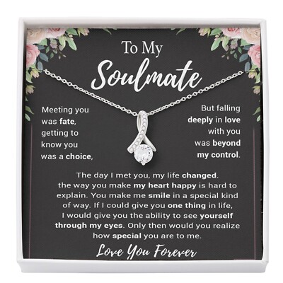 To My Soulmate Necklace, Birthday Gifts For Her, Christmas Gift For Soulmate