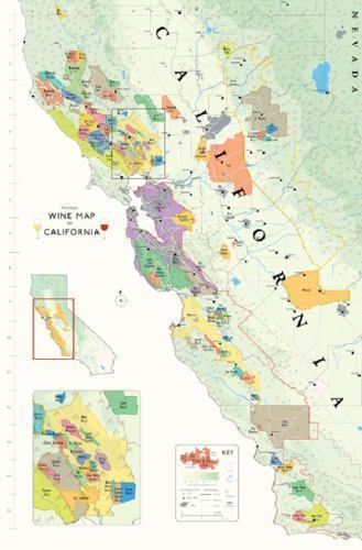 De Long's Wine Map of California by Mark De Long (2008, Sheet Map ...