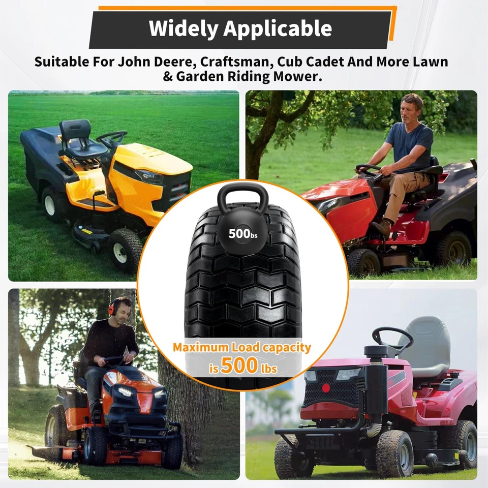 Neumático y rueda delantera 2 piezas Premium 16x6,5-8 Flat Free con rodamiento de 1" y Bea de 3/4" Foto 4 de 4