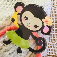 Gymboree Girls Jungle Gem Barrettes Little Monkey Hula Girl Snap Clips And Ties