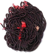 One 5mm Natural AAA Garnet Round Gemstone Gem Beads 15 Inch Strand GBS1/101523